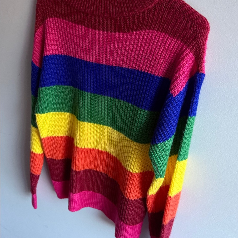Colorful Striped Women's Sweater - Picture 3 of 4